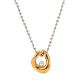 Colar com Pingente Pérola Central Banhado a Ouro 18k – Elegância Atemporal