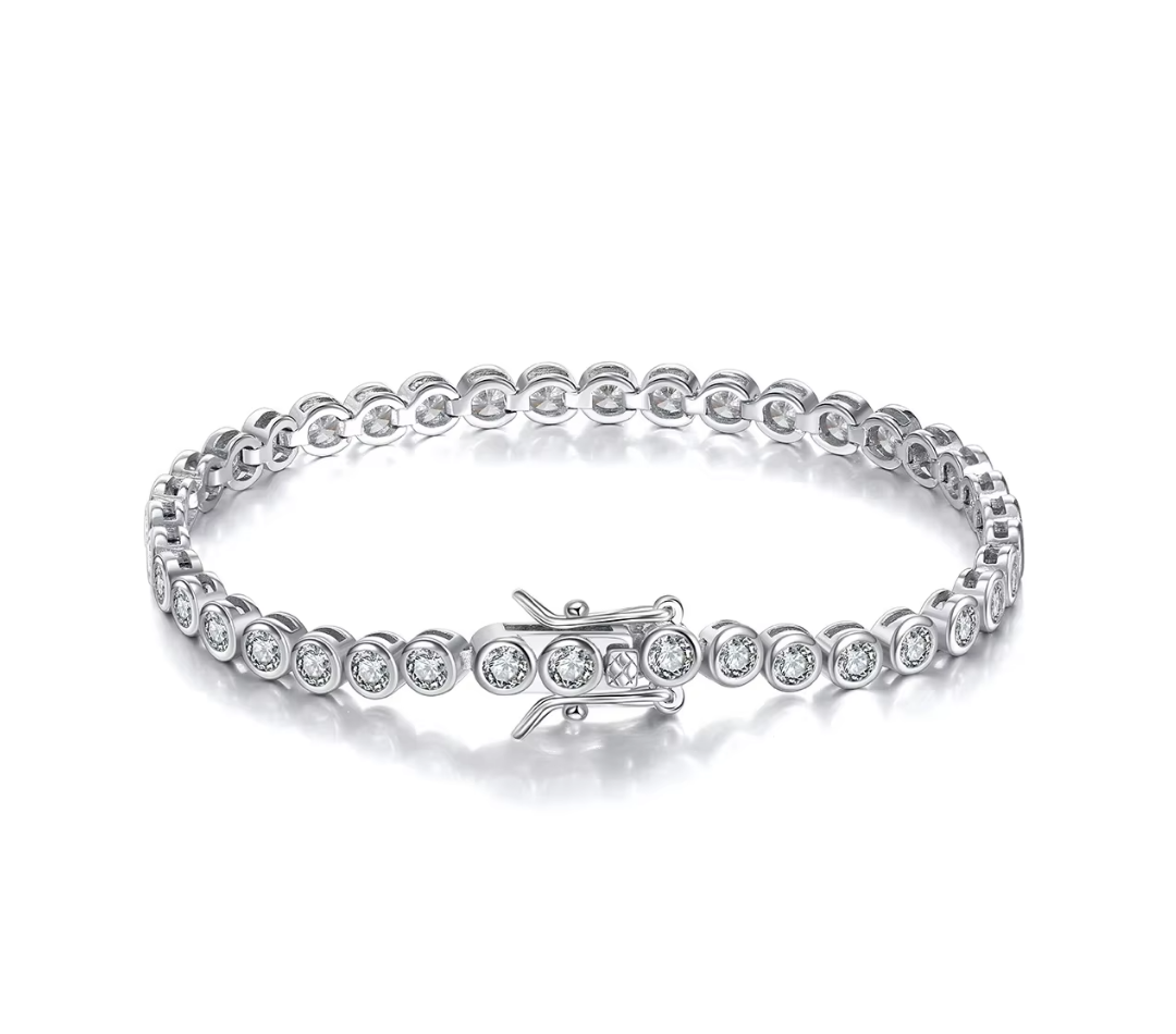 Pulseira Riviera Celeste em Prata 925